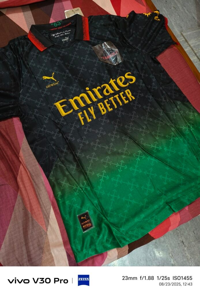 Ac milan 4th x off w black/green Authentic Player version